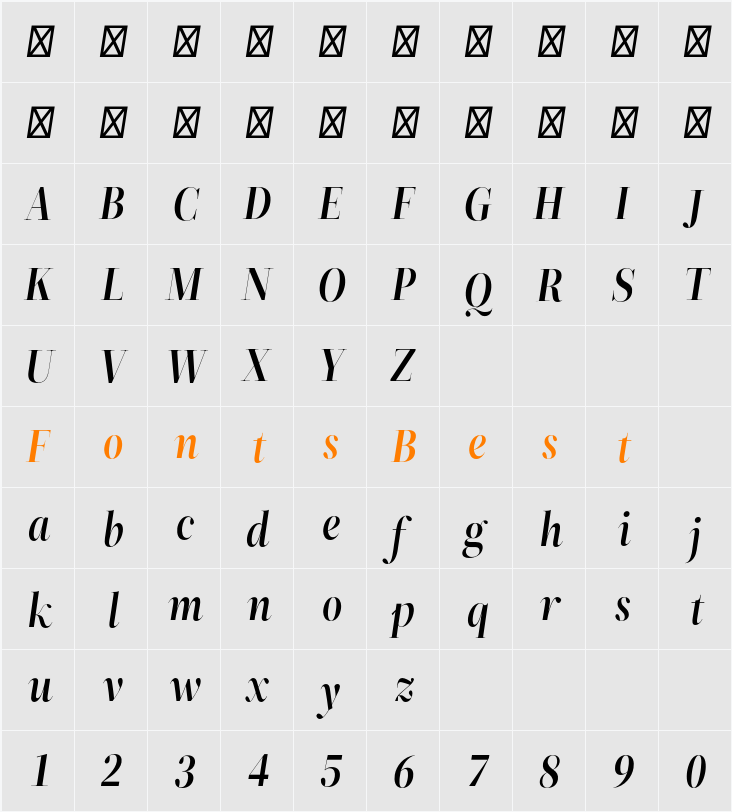 ZT Neue Ralewe SemBd Character Map