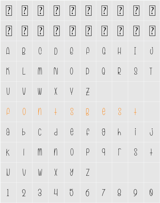 Babyla Character Map