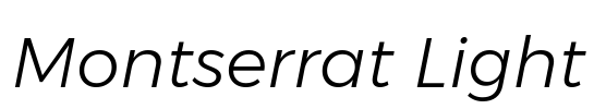 Montserrat Light Font Image
