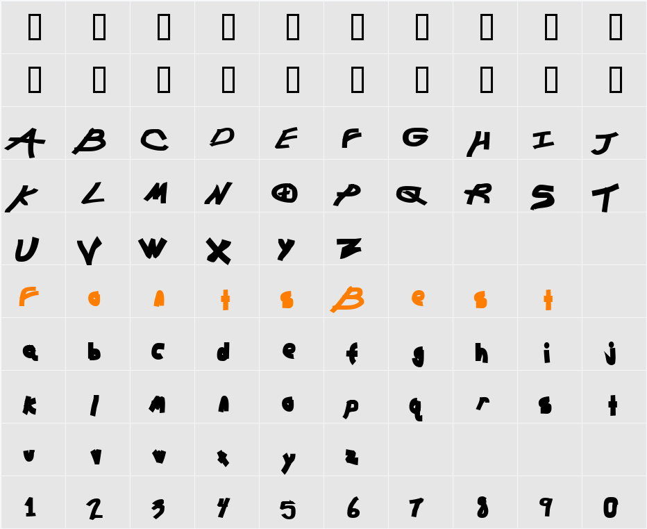 JI-Longed Character Map