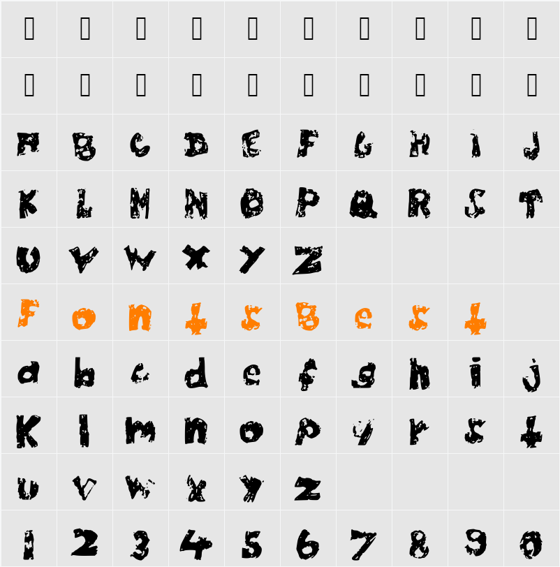 ChubbyPoof Character Map