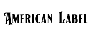 American Label Font Image