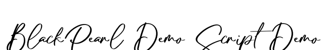 BlackPearl Demo Script Demo Font Image