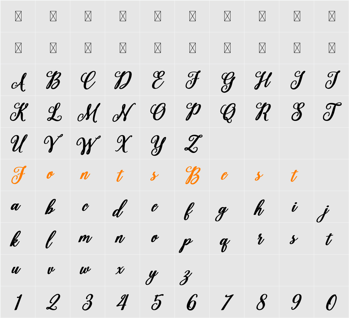 Black Quote Character Map