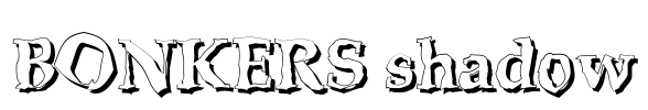 BONKERS shadow Font Image