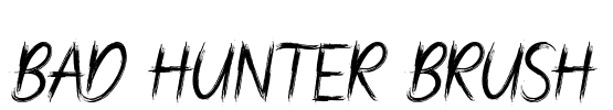 Bad Hunter Brush Font Image