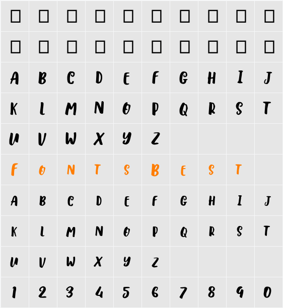 bLuemoTion Character Map
