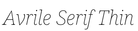 Avrile Serif Thin Font Image