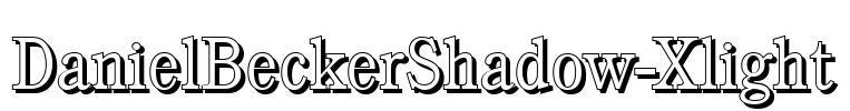 DanielBeckerShadow-Xlight Font Image