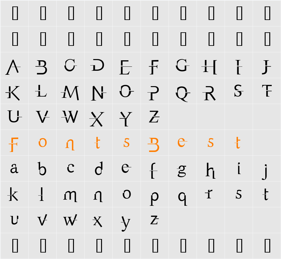 Appendix Character Map
