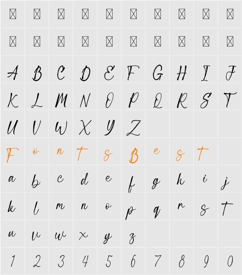 Blackmoard Character Map