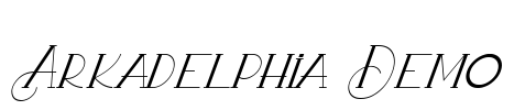 Arkadelphia Demo Font Image