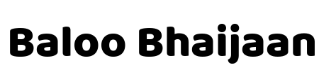 Baloo Bhaijaan Font Image