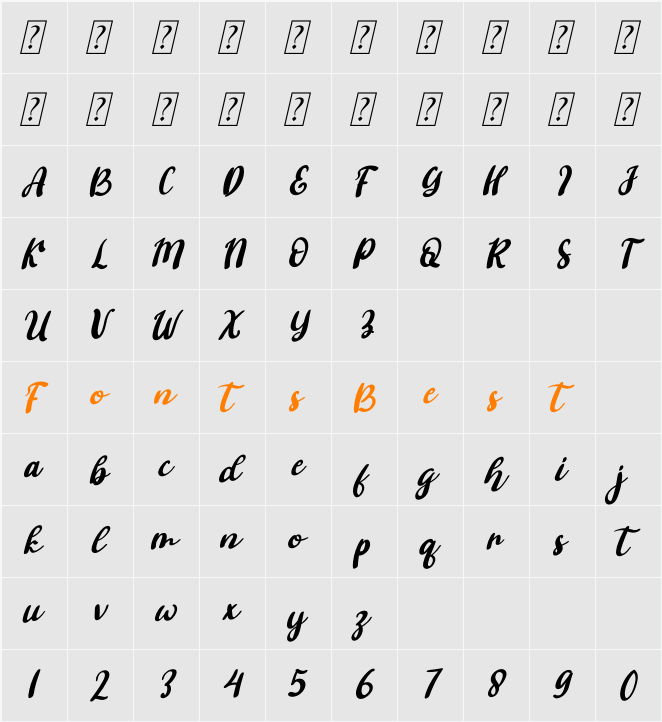 Ashifa Character Map