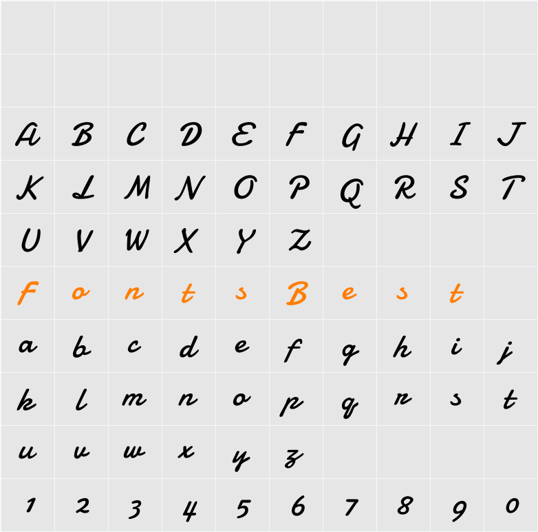 Damion Character Map