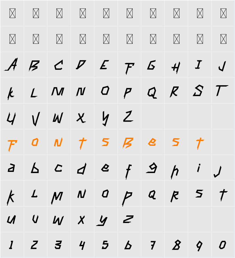 Bieksa Free Trial Character Map