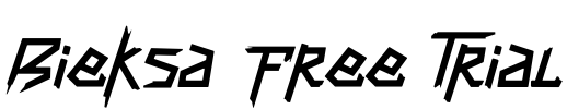 Bieksa Free Trial Font Image