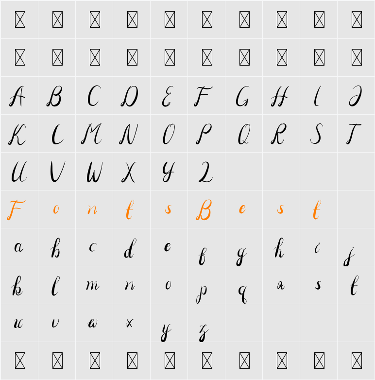 Alloycia Demo Character Map