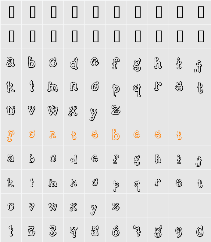 JI-Lechwe Character Map