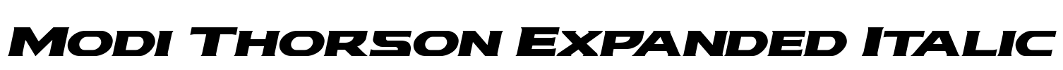 Modi Thorson Expanded Italic