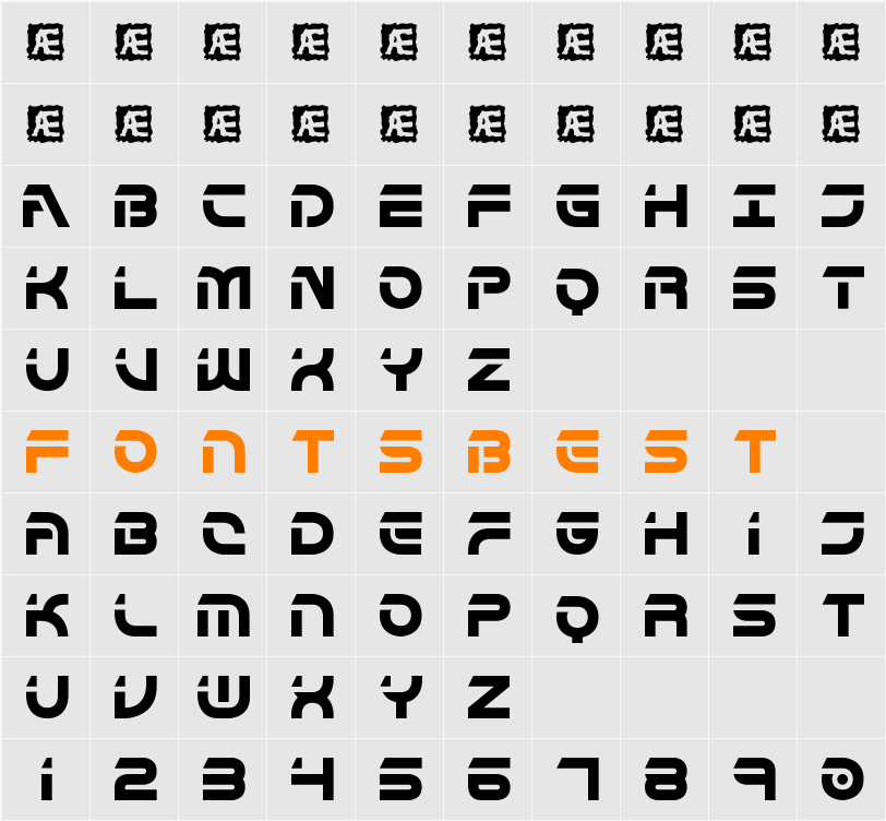 Flipside BRK Character Map