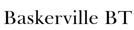 Baskerville BT Font Image