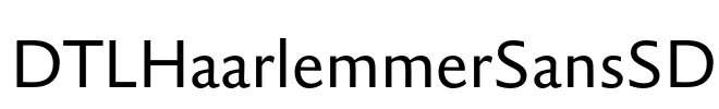 DTLHaarlemmerSansSD Font Image