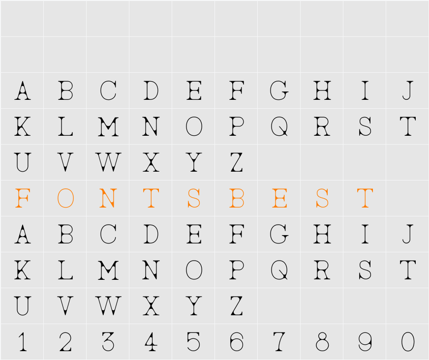 AC Big Serif Two Character Map