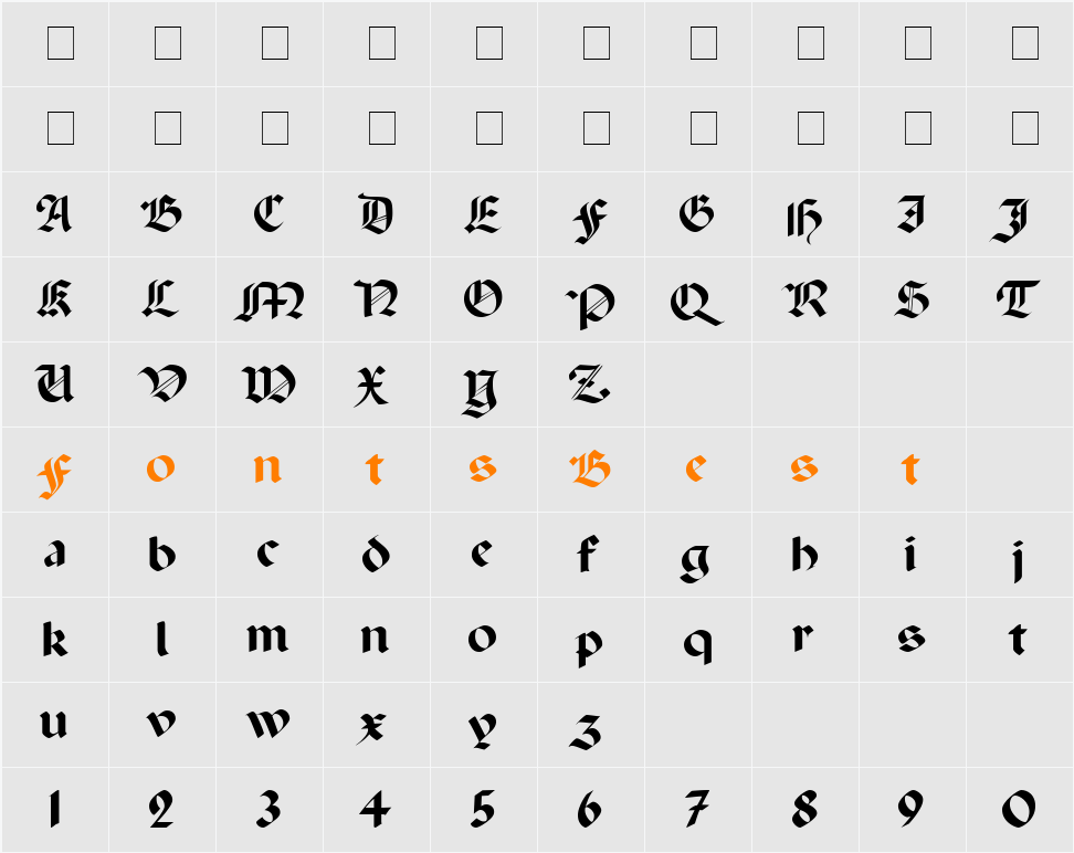 Ballista Display Script SSi Character Map