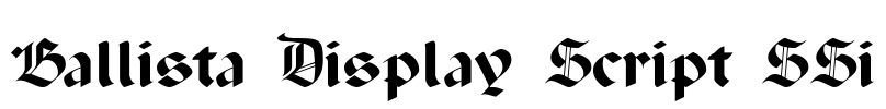 Ballista Display Script SSi Font Image