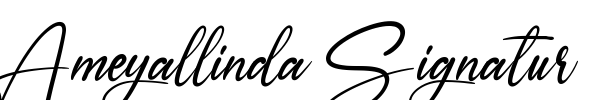Ameyallinda Signatur Font Image
