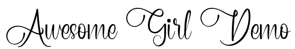 Awesome Girl Demo Font Image