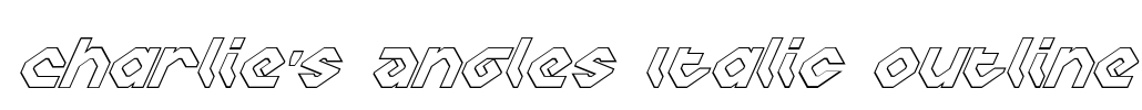 Charlie's Angles Italic Outline