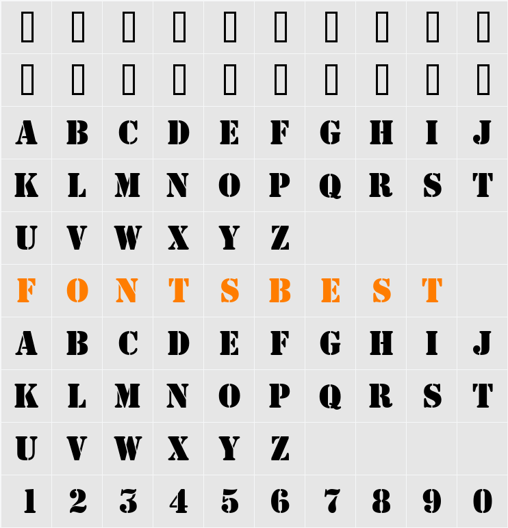 a_Stamper Character Map