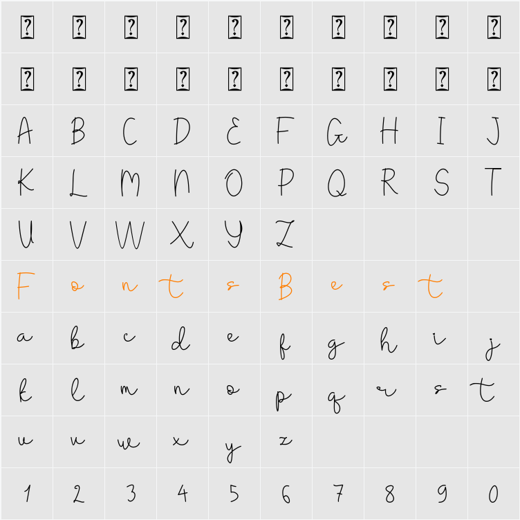 battilla Character Map