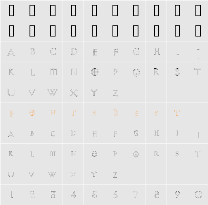 AvalonQuestOutline Character Map