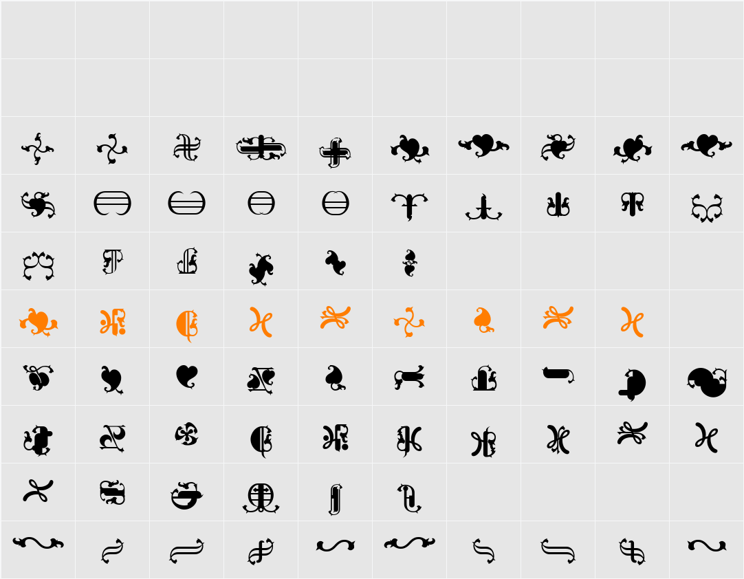 GargoilICG Character Map
