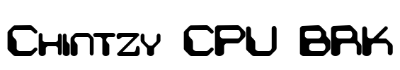 Chintzy CPU BRK Font Image
