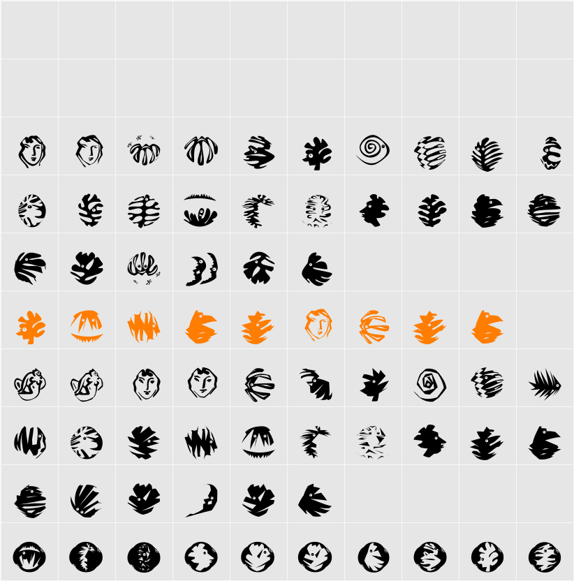 MatisseTraces Character Map