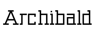 Archibald Font Image