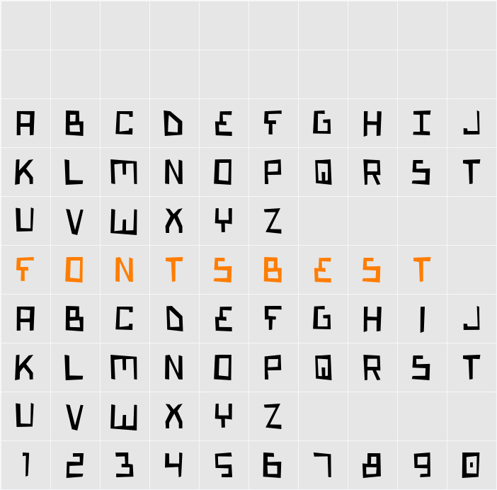 Bionic Type Malfunction Character Map