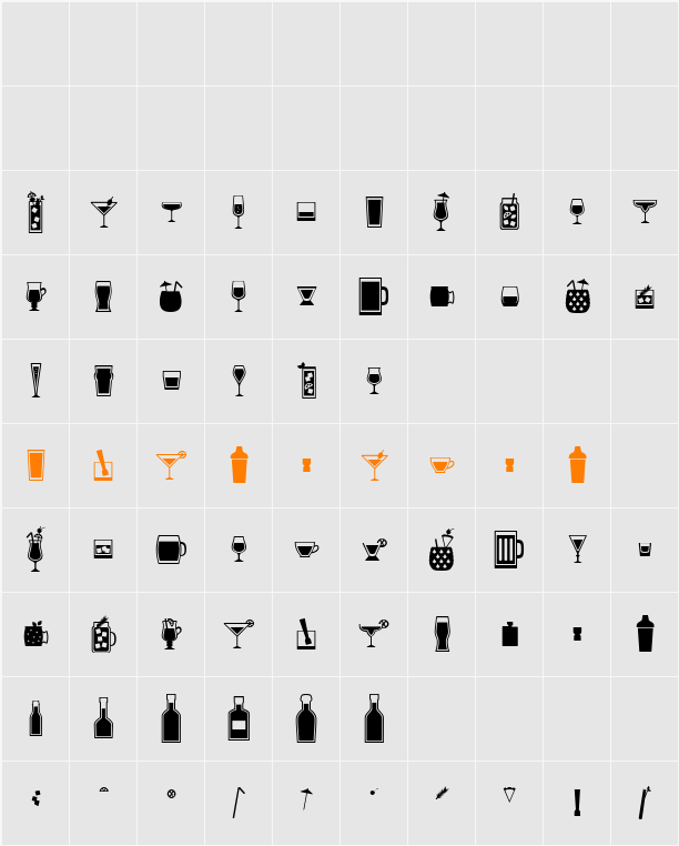 Bar Book Character Map