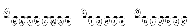 Christmas Lights Outdoor Font Image