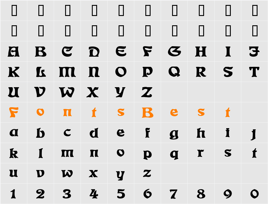 JI-Embers Character Map