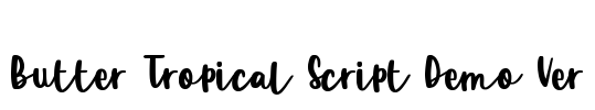 Butter Tropical Script Demo Ver Font Image