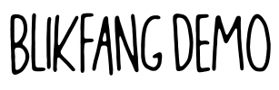 Blikfang DEMO Font Image