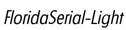 FloridaSerial-Light Font Image