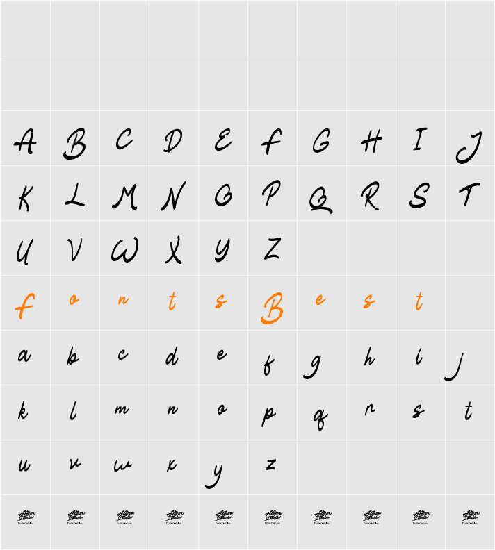 Blathe - Personal Use Character Map