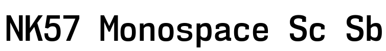 NK57 Monospace Sc Sb Font Image