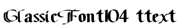 ClassicFont104 ttext Font Image
